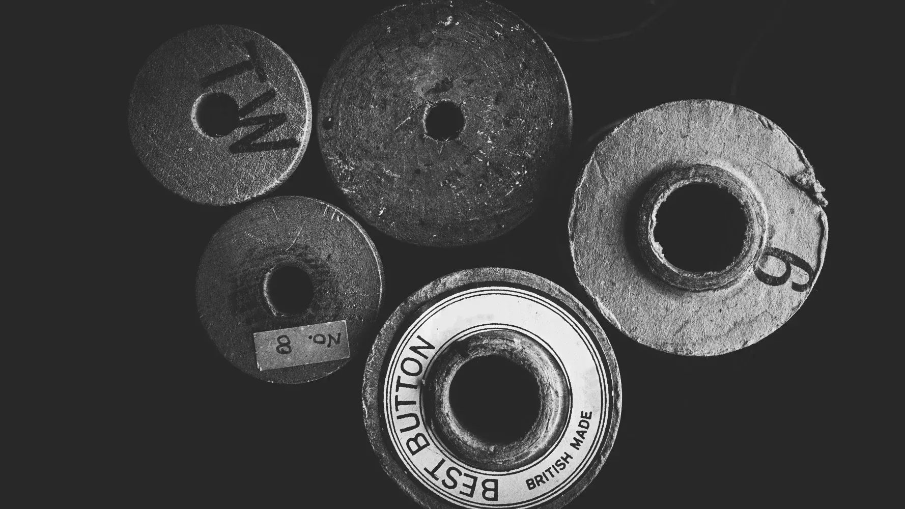 Antique thread bobbins